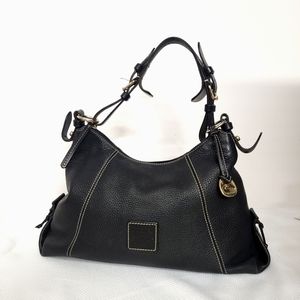 Dooney & Bourke East WestBlack Pebbled Leather SlouchShoulder Bag